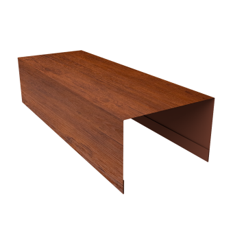 картинка Крышка для забора из сайдинга (Квадро брус, Вертикаль) 0,45 Print Premium Golden Wood Fresh TwinColor (3м) Центр Кровли