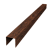 Планка вертикальная обратная для забора жалюзи Palermo 0,45 Print-Double Premium Cherry Wood Dark F (2,5м) Центр Кровли