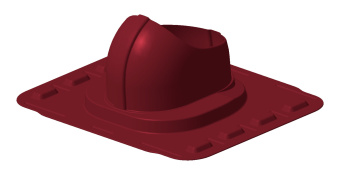 картинка Элемент проходной Gervent кровли Universal бордовый Центр Кровли