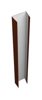картинка Крепежная планка верхняя Texas 0,5 Satin RAL 3009 оксидно-красный (2м) Центр Кровли