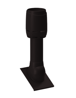 фото Дефлектор вытяжной вентиляции для плоской черепицы (h 700 мм, d 160 мм) Тевива, Эво, Ревива черный Центр Кровли картинка Дефлектор вытяжной вентиляции для плоской черепицы (h 700 мм, d 160 мм) Тевива, Эво, Ревива черный Центр Кровли