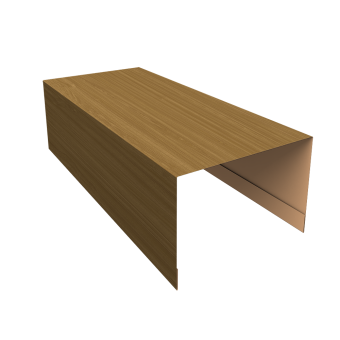 картинка Крышка для забора из сайдинга ЭкоБрус 0,45 Print Elite Honey Wood TwinColor (2,5м) Центр Кровли