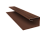 Планка П-образная завершающая сложная (КД) 0,45 Print Elite Choco Wood TwinColor (3м) Центр Кровли