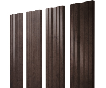 картинка Штакетник Twin с прямым резом 0,45 Print-Double Elite Antique Wood Центр Кровли