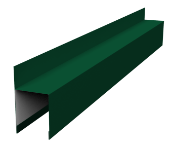 картинка Планка опорная составная внешняя для забора жалюзи Palermo 0,45 Drap TR RAL 6005 зеленый мох (3м) Центр Кровли