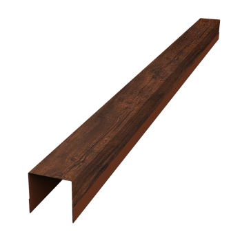 картинка Планка вертикальная обратная для забора жалюзи Palermo 0,45 Print Premium Cherry Wood Dark FTC (3м) Центр Кровли