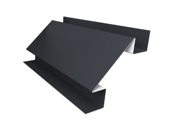 картинка Планка угла внутреннего сложного БХ new 0,5 PurPro с пленкой RAL 7024 мокрый асфальт (3м) Центр Кровли