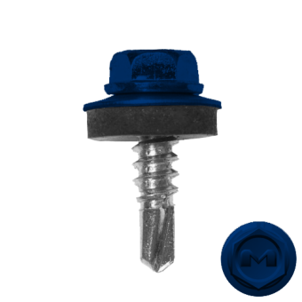 картинка Саморез по металлу Daxmer 5,5х19 (250шт) сверло №3 RAL 5002 Центр Кровли