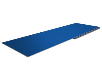 картинка Планка финишная 48х25 0,5 Satin с пленкой RAL 5005 сигнальный синий (3м) Центр Кровли