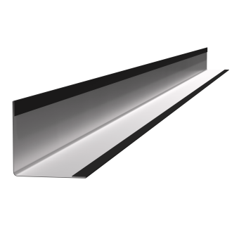 фото Уголок пристеночный 19х19 (3м) черный Zn Центр Кровли картинка Уголок пристеночный 19х19 (3м) черный Zn Центр Кровли