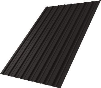 фото Профнастил С10A Grand Line 0,5 GreenCoat Pural БТ матовый RR 32 темно-коричневый (RAL 8019 серо-коричневый) Центр Кровли картинка Профнастил С10A Grand Line 0,5 GreenCoat Pural БТ матовый RR 32 темно-коричневый (RAL 8019 серо-коричневый) Центр Кровли
