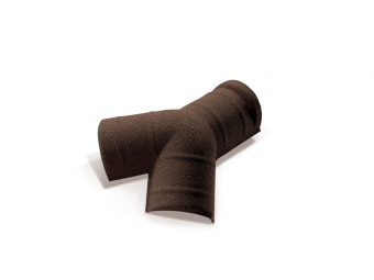 картинка Элемент Y-образный коньковый 15-30 для композитной черепицы Metrotile коричневый Центр Кровли