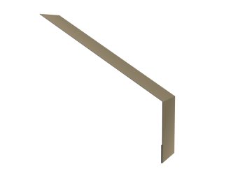 картинка Планка карнизная для мягкой кровли 135х50 0,4 PE с пленкой RAL 1014 слоновая кость (3м) Центр Кровли