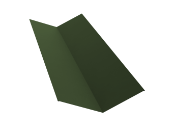 картинка Планка ендовы верхней 145х145 0,5 Satin Matt TX RAL 6020 хромовая зелень (3м) Центр Кровли