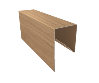 картинка Планка П-образная заборная 17 0,45 Print Elite Honey Wood TwinColor (3м) Центр Кровли