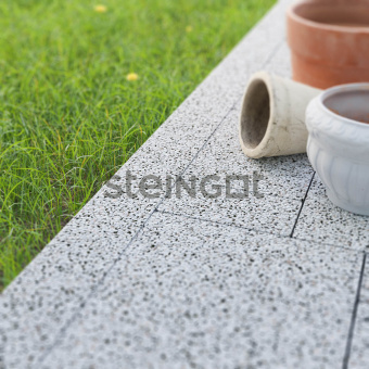картинка Бордюр садовый Steingot Granit Premium 1000х200х80мм Bianco Nero частичный прокрас Центр Кровли