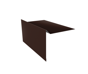 картинка Планка ветровая для мягкой кровли 100х20х70 0,5 Satin с пленкой RAL 8017 шоколад (2м) Центр Кровли
