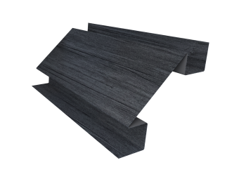 картинка Угол внутренний сложный 75мм 0,45 Print Premium Grey Wood TwinColor (2м) Центр Кровли