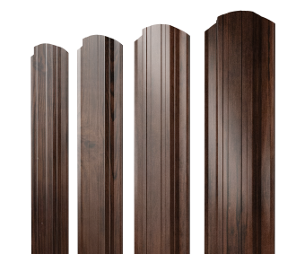 картинка Штакетник Прямоугольный фигурный 0,45 Print Elite Cherry Wood TwinColor Центр Кровли
