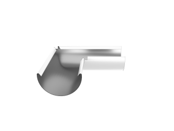 фото Угол желоба универсальный Optima 90гр 185мм RAL 9003 Центр Кровли картинка Угол желоба универсальный Optima 90гр 185мм RAL 9003 Центр Кровли