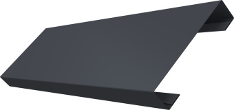картинка Ламель лицевая 100 забора жалюзи Техас Grand Line 0,5 Полидэкстер TwinColor RAL 7024 мокрый асфальт Центр Кровли