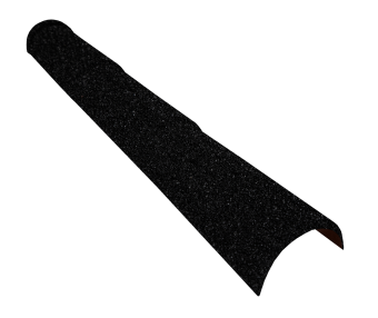 картинка Конек полукруглый тройной для композитной черепицы Grand Line черный кофе (1,16м) Центр Кровли