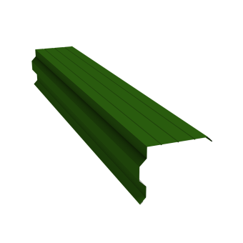 картинка Планка торцевая фигурная 90х110 0,45 PE с пленкой RAL 6002 лиственно-зеленый (3м) Центр Кровли