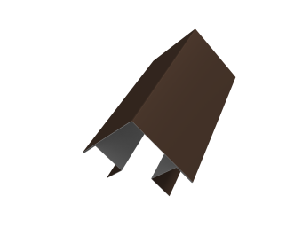 картинка Угол внешний сложный Кликфальц Pro 0,5 Satin с пленкой RAL 8017 шоколад (3м) Центр Кровли