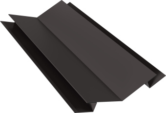 картинка Угол внутренний сложный 75х75 135 градусов Grand Line 0,5 Velur RR 32 темно-коричневый (2м) Центр Кровли