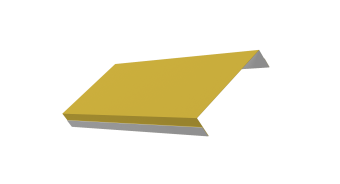 картинка Ламель обратная 125 забора жалюзи Texas стартовая/финишная для калиток и ворот 0,45 PE с пленкой RAL 1018 цинково-желтый Центр Кровли