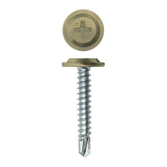 картинка Саморез ПШС Daxmer Pro 4,2х25 (500 шт) шлиц PH2 RAL 1014 Центр Кровли