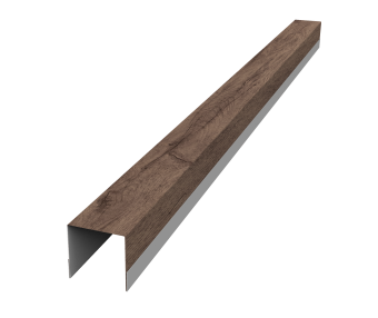 картинка Планка вертикальная обратная для горизонтального монтажа штакетника 0,45 Print Premium Almond Wood Fresh (2м) Центр Кровли