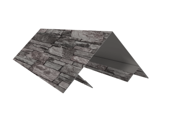 картинка Планка угла внешнего составная верхняя 0,45 Print Elite Fine Stone TwinColor (2м) Центр Кровли