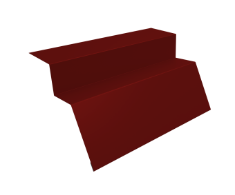 картинка Планка карнизная для металлочерепицы квинта Uno 0,5 Satin с пленкой RAL 3011 коричнево-красный (2м) Центр Кровли