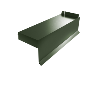 картинка Планка торцевая сегментная Квадро профи Правая стартовая 0,5 Satin Matt TX RAL 6020 хромовая зелень Центр Кровли