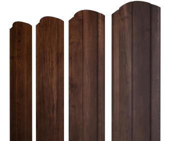 картинка Штакетник Круглый фигурный 0,45 Print-Double Premium Cherry Wood Fresh Центр Кровли