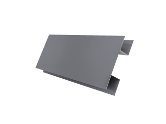 картинка Планка H-образная Экобрус 0,45 PE с пленкой RAL 7004 сигнальный серый (2м) Центр Кровли