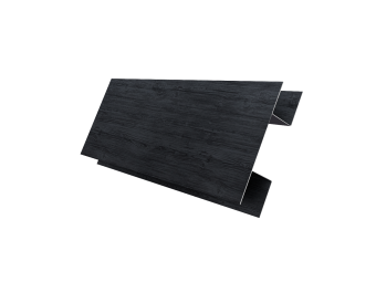 картинка Планка H-образная Экобрус 0,45 Print Premium с пленкой Grey Wood TwinColor (3м) Центр Кровли