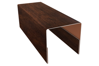 картинка Планка П-образная заборная 20 0,45 Print Premium Cherry Wood Dark FTC (3м) Центр Кровли