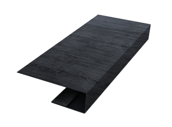 картинка J-Профиль 12мм 0,45 Print Premium Grey Wood TwinColor (2м) Центр Кровли