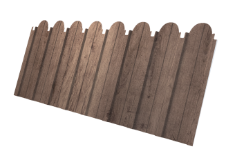 картинка Профнастил C10A фигурный 0,45 Print Premium Almond Wood Fresh Центр Кровли