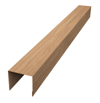 картинка Стойка боковая крепежная для забора жалюзи Palermo 0,45 Print Elite Honey Wood TwinColor (2,5м) Центр Кровли