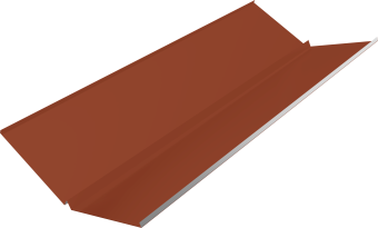 картинка Планка ендовы нижней с компенсатором Grand Line 0,5 Satin Matt TX RAL 8004 терракота (3м) Центр Кровли