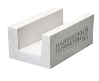 картинка Блок газобетон КГБ U-образный 625х500х250мм Центр Кровли