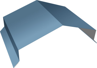 картинка Парапетная крышка угольная 200мм Grand Line 0,45 Drap ТХ RAL 5024 пастельно-синий (2,5м) Центр Кровли