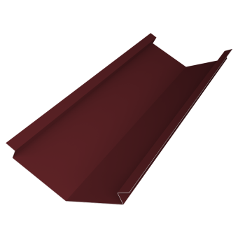 картинка Планка ендовы нижней для композитной черепицы 140х140 0,5 Satin Matt TX RAL 3005 красное вино (3м) Центр Кровли