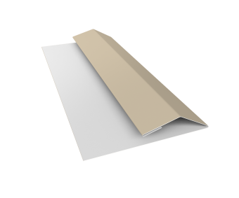 картинка Планка финишная БХ new 0,5 Satin с пленкой RAL 1015 светлая слоновая кость (2м) Центр Кровли