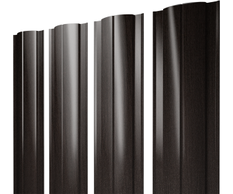 картинка Штакетник Круглый с прямым резом 0,45 Print Elite Coffee Wood TwinColor Центр Кровли