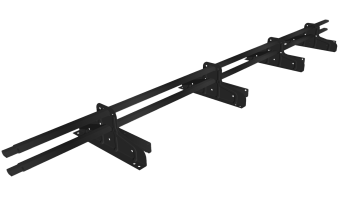картинка Снегозадержатель трубчатый для фальца Премиум d 45х25 RAL 9005 (3м) оцинкованный Центр Кровли