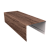 Крышка для забора из сайдинга (Квадро брус, Вертикаль) 0,45 Print Premium Almond Wood Fresh (3м) Центр Кровли